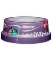 Memorex DVD+R 4.7GB Printable 20 Pack Spindle (04734)